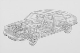Renault 30 TS (1975) – Durchsichtszeichnung