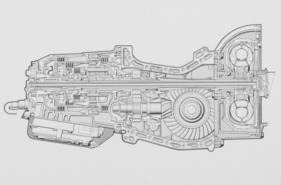 Renault 30 TS (1975) – Längsschnitt Automatikgetriebe
