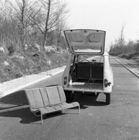 Renault 4 (1961) - Die Rückbank liess sich komplett herausnehmen