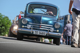 Renault 4 CV - der Renault Heck bei der Abfahrt - am OSMT Zug vom 7. August 2016 (1958)