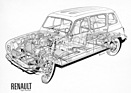 Renault 4 L (1961) - Schnittzeichnung