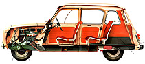 Renault 4 L (1962) - Durchsichtszeichnung