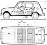 Renault 4 L (1968) – Dimensionen