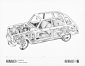 Renault 6 (1969) – Schnittzeichnung