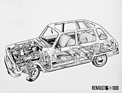 Renault 6 (1971) - 1100er-Version in der Durchsichtszeichnung