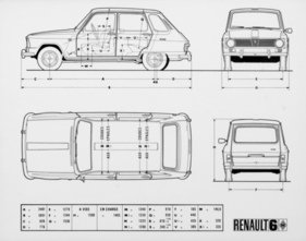 Renault 6 (1971) - Abmessungen