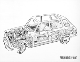 Renault 6 TL 1100 (1971) – Schnittzeichnung