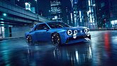 Image: Renault 8 Gordini Concept (2026) - Dynamic at Night (Rendering)