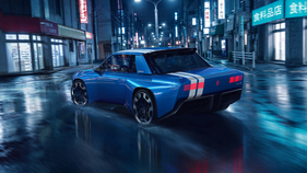 Renault 8 Gordini Concept (2026) - Dynamic at Night (Rendering)