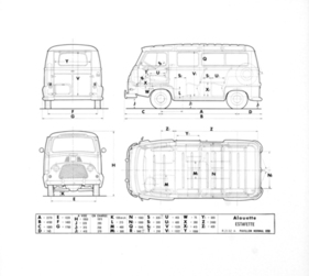 Renault Alouette (1964) – Ansichten und Abmessungen