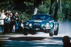Renault-Alpine A110 (1973) - Could also be seen flying, here at the Rally Portugal