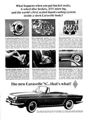 Renault Caravelle S (1962) - Werbung in den USA im Jahr 1962 (engl.)