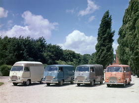 Renault Estafette (1960) – Die vier Karosserievarianten: Hochdach, Kastenwagen, Pritsche und Kleinbus