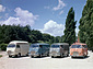 Renault Estafette (1960) – Die vier Karosserievarianten: Hochdach, Kastenwagen, Pritsche und Kleinbus (© Renault, 1959) Renault Estafette (1960) – Die vier Karosserievarianten: Hochdach, Kastenwagen, Pritsche und Kleinbus (© Renault, 1959)