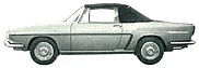 Renault Floride (1959) - Seitenansicht der Cabrio-Version mit geschlossenem Dach (Quelle: Archiv) Renault Floride (1959) - Seitenansicht der Cabrio-Version mit geschlossenem Dach (Quelle: Archiv)