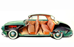 Renault Frégate (1955) - Durchsichtszeichnung (1955)
