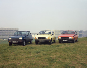 Renault Fuego (1980) - vor der offiziellen Präsentation, zusammen mit Renault 5 und Renault 14