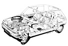 Renault R5 (1972) - Durchsichtszeichnung - Blick auf die Technik