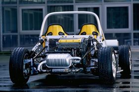 Renault Sport Spider (1995) - Heckansicht ohne Karosserie