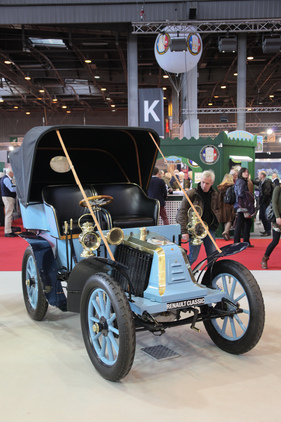 Renault Type G (1902) - mit Einzylinder-Motor und 864 cm3, immerhin 40 bis 50 km/h schnell - Rétromobile 2015