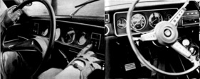 Renautl 16 TS und Ford 17 M RS (1968) - sportliche Armaturenbretter in beiden Wagen Renautl 16 TS und Ford 17 M RS (1968) - sportliche Armaturenbretter in beiden Wagen
