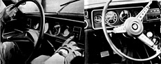 Renautl 16 TS und Ford 17 M RS (1968) - sportliche Armaturenbretter in beiden Wagen