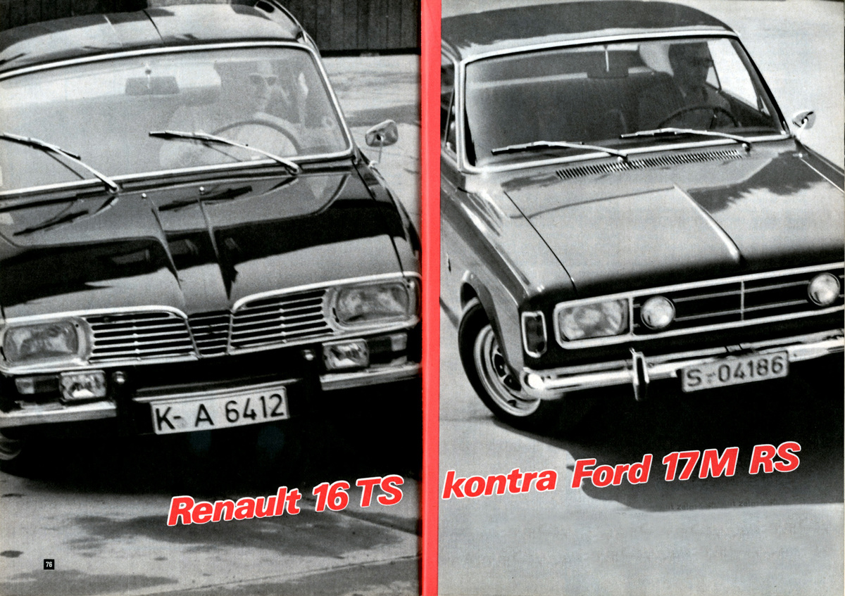 Renautl 16 TS und Ford 17 M RS (1968) - zwei unterschiedliche Konzepte im Vergleich