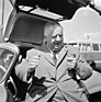 Rennleiter Alfred Neubauer mit einem Mercedes-Benz 300 SL Coupé - Grosser Preis von Schweden (1955)
