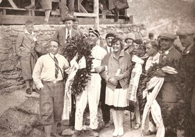 Rennleiter Töndury, Sieger Stuck (Rennwagen) und Momberger (Sportwagen, sowie Strazza (Tourenagen) Rennleiter Töndury, Sieger Stuck (Rennwagen) und Momberger (Sportwagen, sowie Strazza (Tourenagen)