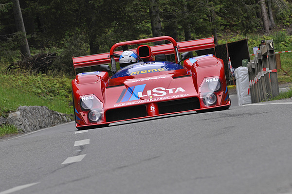 Renntaxi Ferrari 333 SP (1995) mit Startnummer 40II am Bergrennen Arosa ClassicCar 2011 gefahren von Fredy Lienhard