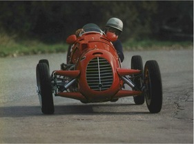 Proberitt mit Rennquartett - Bugatti 35, Cisitalia D46, Cooper Typ 51, Chevron B43 im Vergleich