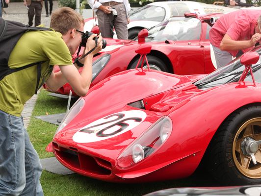 Racing cars are particularly popular for photography - Impressions from the Concours d'Elégance at the Schloss Bensberg Classics 2015
