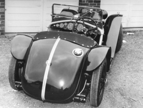 Riley MPH (1934) - mit Rundheck und 1500 ccm verteilt auf sechs Zylinder, aufgenommen in den Achtzigerjahren