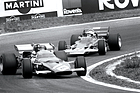 Ring-Alarm - Jacky Ickx auf Ferrari vor Jochen Rindt auf Lotus 72 - Grosser Preis von Deutschland Hockenheim 1970
