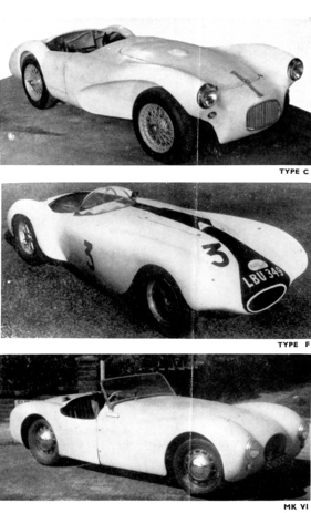 Rochdale Type C (1957) - der Type C, der Type F und der MK VI in einem Verkaufsprospekt