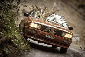 Roland Hatebur im Audi Quattro - Impressionen von der Rallye "Auf Schnee und Eis" 2014 (1988)