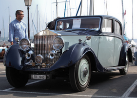 Rolls-Royce 20/25 HP Thrupp & Maberly (1935) - der "kleine" Rolls-Royce damals - am Swiss Classic British Car Meeting Morges vom 4. Oktober 2014