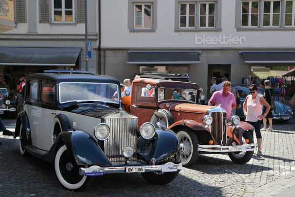 Image: Rolls-Royce 20/25 Hooper Sports Saloon (1935) - Classic car on the village square in Sarnen - Oldtimer in Obwalden (O-iO) 2019