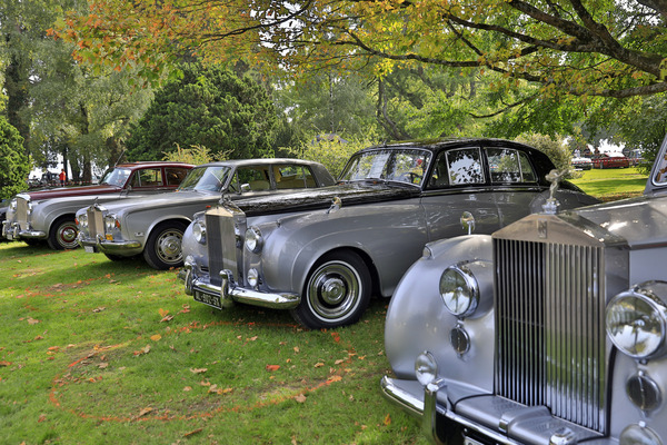 Bild: Rolls-Royce Luxuslimousinen im Park - 29. Swiss Classic British Car Meeting Morges 2021