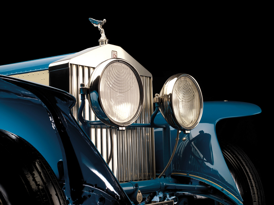 Bild: Rolls-Royce Phantom 10EX Open Tourer (1926) - nahm bereits die Stromlinienform der Dreissigerjahre vorweg - zu sehen an der Motorworld Classics Berlin 2016