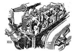 Rolls-Royce Phantom I (1925) - Ventilsteuerung am neuen Rolls-Royce-Motor