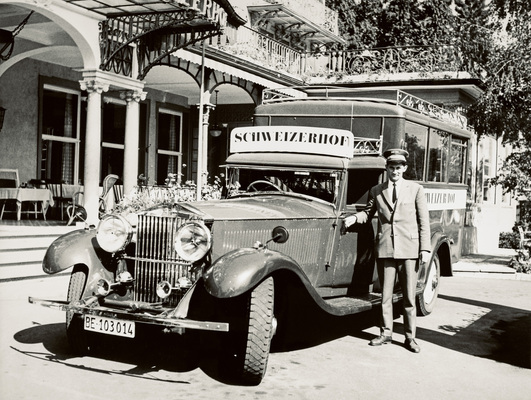 Bild: Rolls-Royce Phantom II (1931) – als Hotelbus im Hotel Schweizerhof, Interlaken