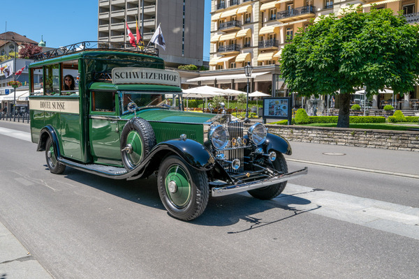 Bild: Rolls-Royce Phantom II (1931) – am ersten Hotelbustreffen in Interlaken