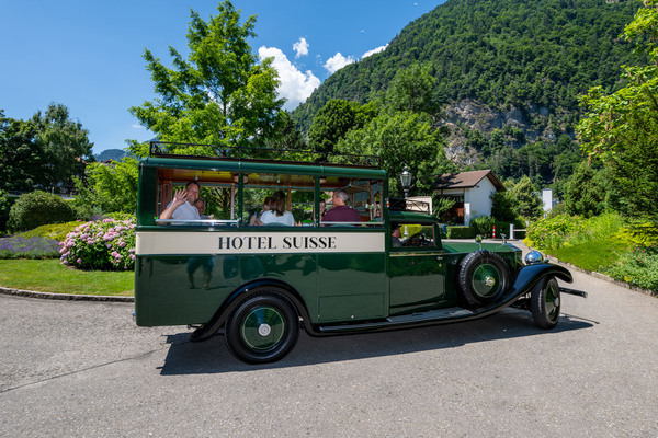 Bild: Rolls-Royce Phantom II (1931) – am ersten Hotelbustreffen in Interlaken