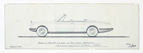 Rolls-Royce Phantom VI Frua Cabriolet (1973) - die Zeichnung von Pietro Frua