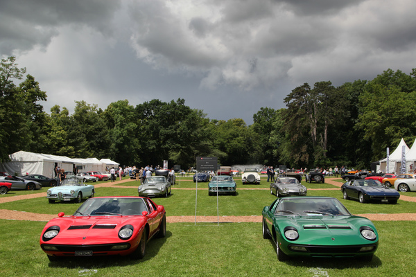 Rot und Grün - zwei der schönsten Lamborghini Miura SV überhaupt - Concours d'Elégance Suisse 2016
