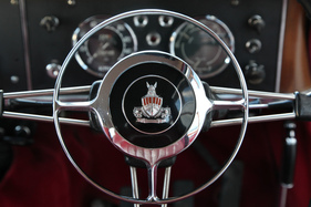 Rover 100 P4 (1959) - das Roverzeichen auf dem Lenkrad