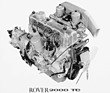 Bild: Rover 2000 TC (1966) - Blick auf den Motor mit zwei Vergasern
