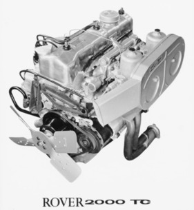 Rover 2000 TC (1967) - der Motor mit nun zwei Vergasern