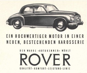 Rover P4 (1950) - zeitgenössische Werbung